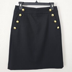 Loft Button Pencil Skirt Petite